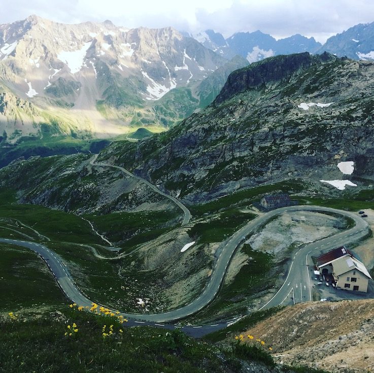 Col_du_Galibier Col du Galibier Alpenpässe Passstraße Camping Hund Fahrrad