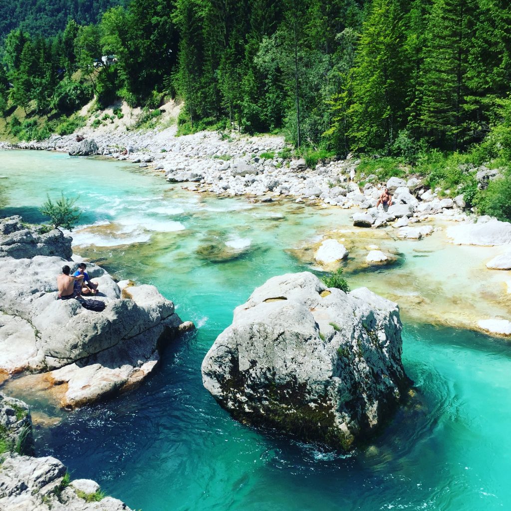 Soča Tal Soca Tal Hund Camping Wandern