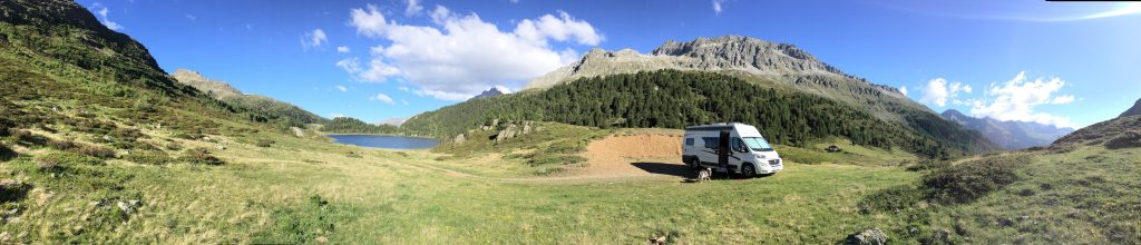 Kastenwagen Camper Kastenwagen Wohnmobil Wildcamping Hund Alpen Osttirol