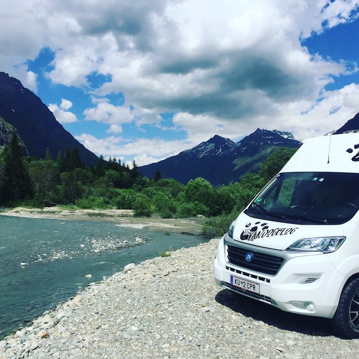 Val Cenis Val Cenis Camping am Fluss Wildcamping freistehen hund urlaub Kastenwagen Campingbus Frankreich