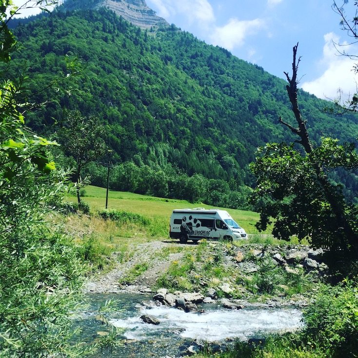 Col d'Ornon Col d'ornon Wildcamping Wohnmobil Campingbus hund Frankreich Alpen