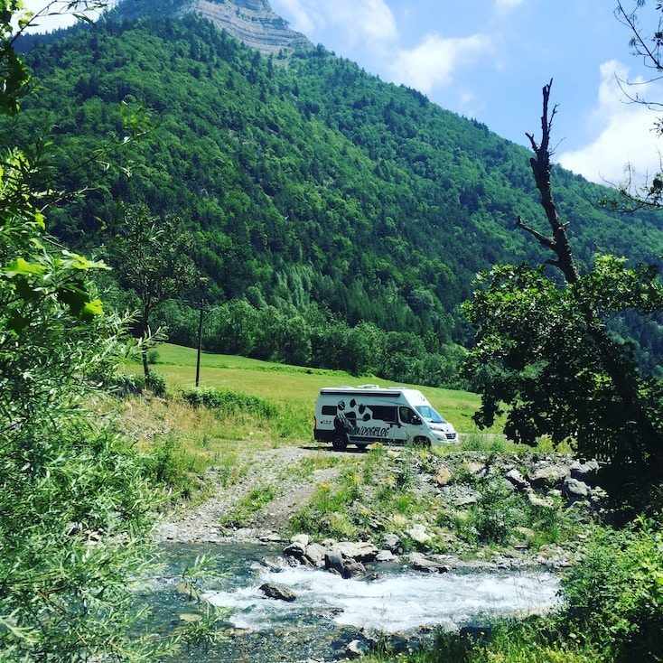 Col d'Ornon Col d'ornon Wildcamping Wohnmobil Campingbus hund Frankreich Alpen