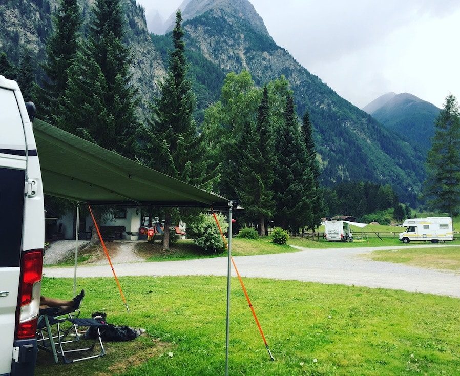 Kaunertal Weißseespitze Campingplatz Camping Wohnmobil Hund