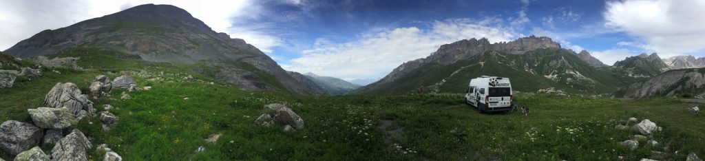 Col du Galibier Col du Galibier französischeAlpen Frankreich Wildcamping wohnmobil Campingbus van camping