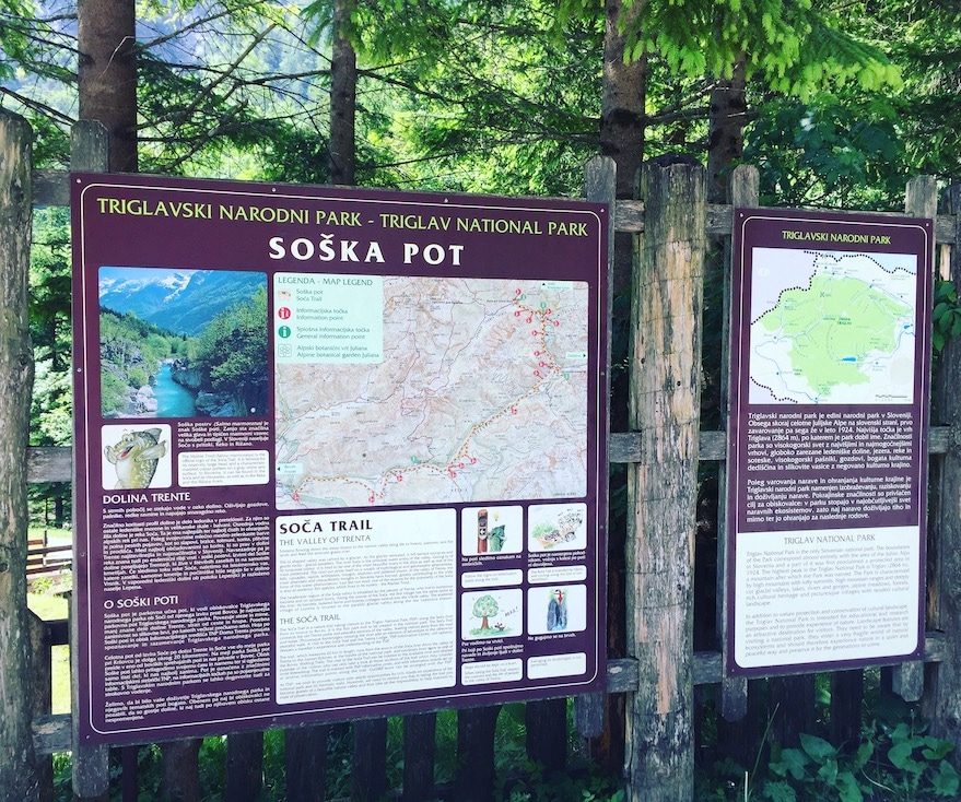 Soska Pot wandern und Camping mit Hund Weitwandern Triglav Nationalpark Slowenien 