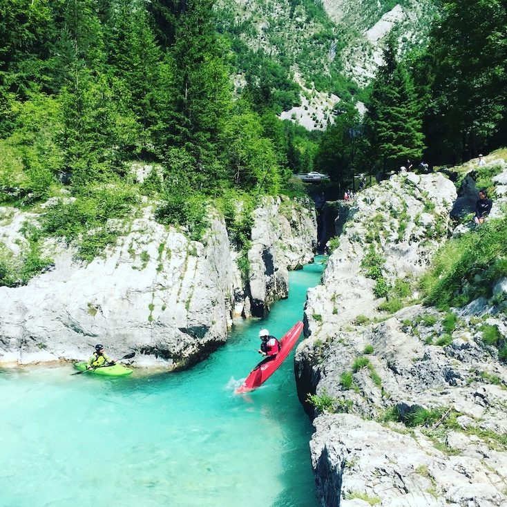 Soca Tal Soca Tal Slowenien Triglav Nationalpark Wandern mit Hund Camping Roadtrip