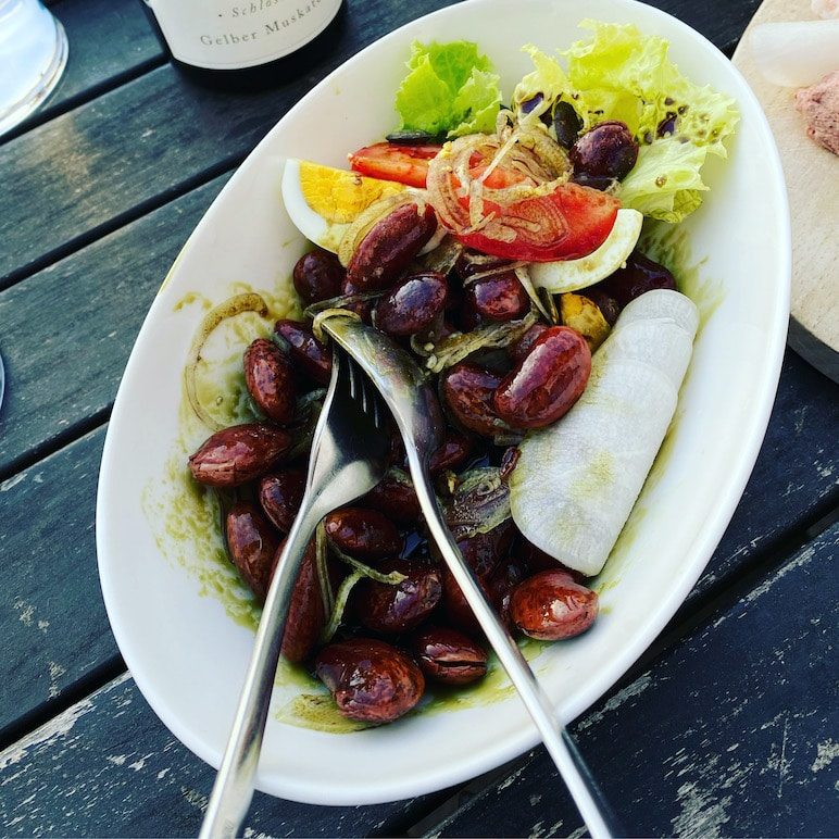 Südsteiermark Steiermark Käferbohnen Salat Kernöl Typisch Steirisch Österreich Buschenschank
